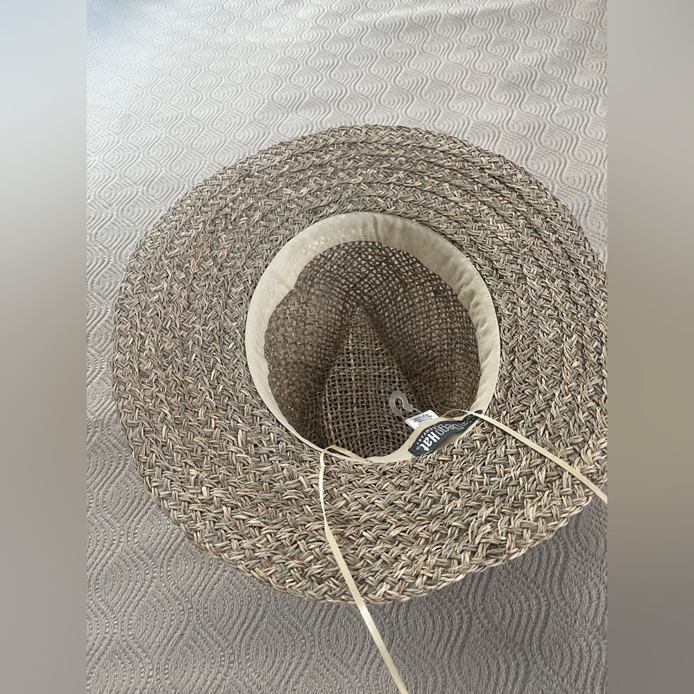 Free People X San Diego Hat Company Seagrass fedora with shell trim - Picture 11 of 15
